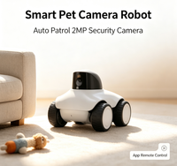 Cámara Inteligente para Mascotas, Robot de Patrulla Automática, Cámara de Seguridad HD de 2MP, Control Remoto por Aplicación, Audio Bidireccional
