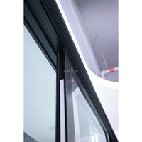 Porte coulissante à double vitrage en aluminium à rupture de pont thermique, insonorisée, coupe-vent, à économie d'énergie, pour hôtel et commerce AMJ NFRC
