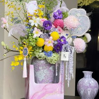 Boîte Cadeau de Luxe en Carton Recyclé pour Bouquet de Fleurs, Idéale pour Plantes Vertes et Succulentes du Nouvel An