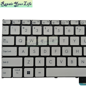 ใหม่แป้นพิมพ์แล็ปท็อปสีเทาเราภาษาอังกฤษสำหรับ <span class=keywords><strong>Asus</strong></span> <span class=keywords><strong>VivoBook</strong></span> 14 <span class=keywords><strong>X1402ZA</strong></span> X1404 X1405 X1403ไม่มี backlit NSK-UAHDSQ 0KNB0-1726US00 01 - Product Image 4
