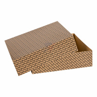 Boîte-cadeau pliable personnalisable en papier kraft imprimé de feuille d'or carton ondulé protégé contre les UV pour les portefeuilles autocollants cravates emballage
