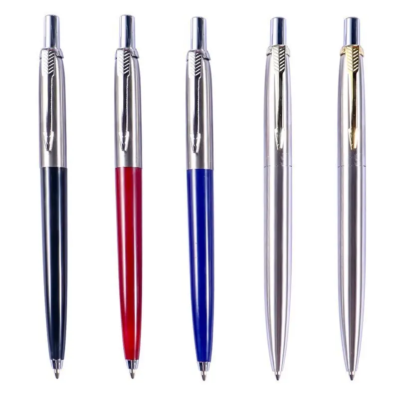 Luxury High Quality Stainless Steel Custom Logo Click Ballpen Promotional Gift Classic Ballpoint Pens