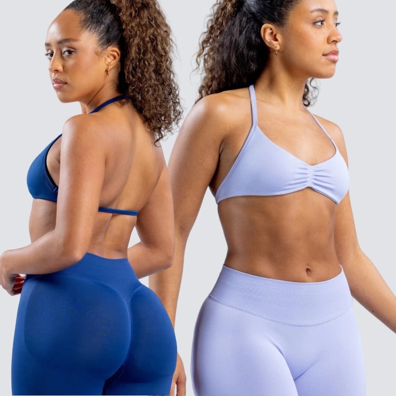 Yimo 13 Colors Sexy Seamless Sleeveless Yoga Tops Lady Beauty Back Scrunch Sport Vest Female Fashion Shockproof Fitness Bra