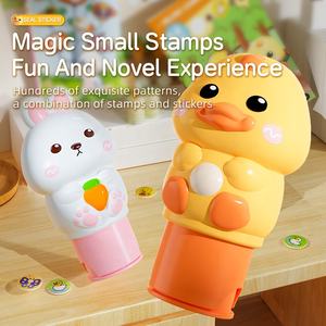定制儿童绘画学习玩具磁性印章贴纸玩具可爱动物造型防水贴纸套装儿童印章 - Product Image 3