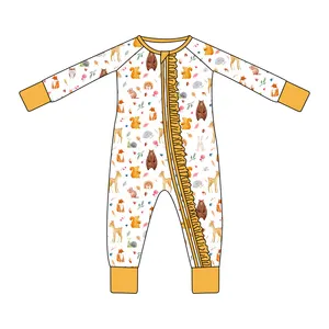 Sleep Suit With Zip Romper Babi Organic Toddler Romper Jumpsuit Baby Zip Sleepsuit Bamboo Baby Clothes Bamboo Infant Onesie