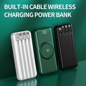 Mới sạc nhanh ngân hàng điện 20000mAh xách tay Powerbank 20000mAh sạc nhanh công suất cao 2 trong 1 có dây ngân hàng điện không dây - Product Image 2