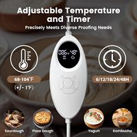 Yongli Boîte d'épreuvage de pain pliante avec étagère en métal, écumeur de pâte de 68-104 ℉ Temp et minuterie 48H pour levain, pizza, yaourt