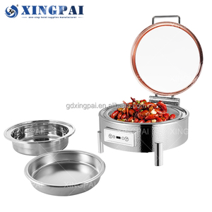 الأكثر مبيعاً من مصنع XINGPAI تم طرقة 6 لترات طقم تدفئة الطعام العربي مع غطاء زجاجي - Product Image 5