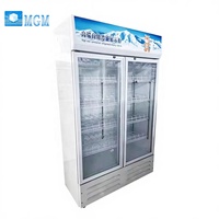 Réfrigérateur vitrine commercial en acier inoxydable à une/deux/trois portes, capacité de 1500 L, vente directe