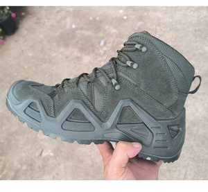 DFLW01 High Quality OD Green Sage Dark Brown Heavy Duty Ankle <b>Hiking</b> Shoes Mountaineer <b>Hiking</b> Tactical <b>Boots</b> Customized - Product Image 2
