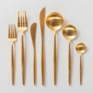 Juego de Cubiertos de Acero Inoxidable Ecológicos en Oferta, para Bodas, Hogar y Té, con Logotipo Grabado con Láser en Oro PVD, Diseño Clásico - Product Image 2
