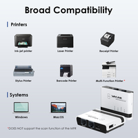 Servidor de impresora inalámbrico WAVLINK USB2.0 10/100Mbps LAN/Bridge WiFi admite modos independientes para dispositivos de red Windows USB2.0