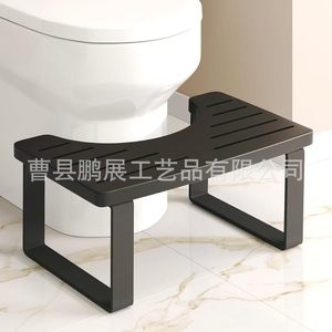 Siège de toilette mural en bois massif, couleur naturelle noire, design moderne et simple 652 - Product Image 3