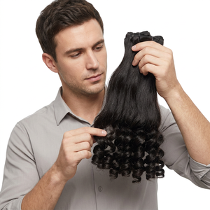Cheveux humains vierges Remy indiens bouclés en vrac, extensions à double trame tissée à la machine, pointes doublement tirées, toutes les couleurs, teintables - Product Image 3