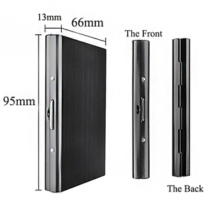 Kim loại tín dụng Bling kinh doanh ví đồng bằng Mens chủ thẻ Wallet hiển thị - Product Image 6