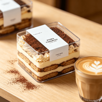 Boîte à gâteaux et desserts avec couvercles – Vente en gros, pas cher, transparente, carrée, ronde, en plastique PS transparent