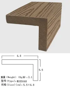 WPC户外地板装饰角铺面边缘覆盖裙板端盖剪贴板配件