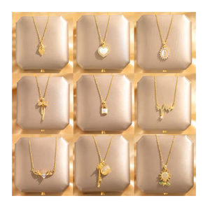 Cadenas con lotes base de aretes y cadenas joyeria de acero inoxidable unisex forma de animales oso - Product Image 1