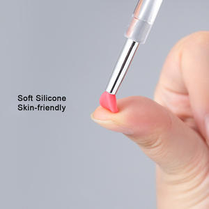 <b>Acrylic</b> Handle Silicone Lip Brush Reusable Portable Nail Brush for <b>Mirror</b> Powder Nail Art - Product Image 3