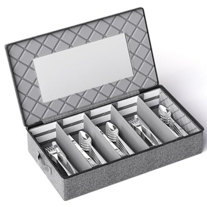 Cross-<b>border</b> Hot-selling New Style Rectangle Modern Simple Tableware Knife <b>Fork</b> Chopsticks Storage Box Lid Dustproof Sorting - Product Image 1