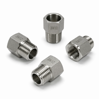 Adaptateur hexagonal sur mesure en acier inoxydable 304, usiné CNC, haute pression BSPP/BSPT 3000 PSI, filetage mâle-femelle 1/2 et 3/4 pouces