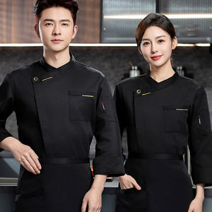 Chemise de <span class=keywords><strong>Chef</strong></span> Premium à Col Montant Asymétrique, Respirante, pour Uniforme Professionnel de Restaurant, Hôtel et Restauration - Product Image 6