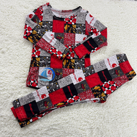 Ensemble de vêtements pour bébé en bambou, motif dessin animé, collection automne, 2 pièces, respirant, unisexe, pyjama, vêtements de nuit, vente en gros, en stock
