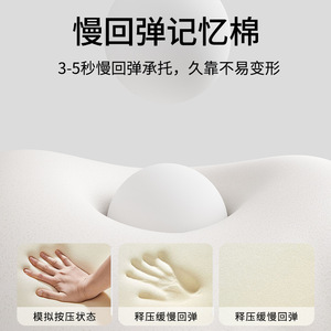 Intimate Sleeping Pillow Dark Gray Polyester Cotton Cushion For Couples Sleep Support Positioner - Product Image 5