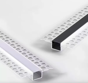 Hot bán tuyến tính ánh sáng cho trần thạch cao nhôm Led hồ sơ Đen PC Bìa khuếch tán tản nhiệt t khe cắm hợp kim LED kênh - Product Image 4