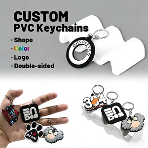 PVC Rubber Keychains Custom Logo 3D Design Factory Direct Soft Business Gifts Llaveros En Tendencia llaveros De Dibujos Animados