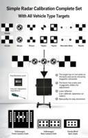 Sistema Universal de Calibración ADAS, Kit de Herramientas de Calibración de Cámaras y Reflectores de Radar ACC para Talleres de Reparación de Automóviles
