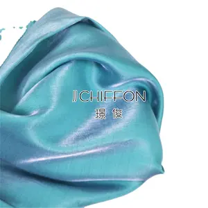 NOUVEAU TISSU POLY VISICOSE DEUX TONS SHINIE SATIN POUR LES ROBES DE MODE