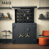 M&Q Smart Lifting - Caja de Seguridad para Relojes Automáticos con Cerradura de Huella Dactilar y Contraseña, Almacenamiento Oculto, Posiciones de Cuerda Independientes BX4020