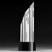 Trofeo de Cristal Noble, Premio de Vidrio Grabado Personalizado para Reconocimiento Corporativo, Recuerdo de Competición Deportiva, Regalo, Decoración de Escritorio
