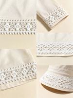 LEIXUSI 3,5 cm Dentelle géométrique soluble dans l'eau en fibre de lait, Bande de dentelle élégante pour accessoires de robe de mariée et de jupe Vente en gros
