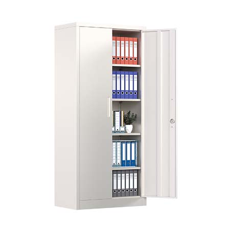 Armoire de rangement en métal Classeur à 2 portes avec porte battante Classeur à 2 portes en acier Mobilier de bureau Armoire de bureau