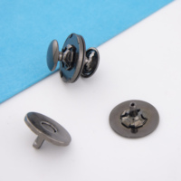 Botón de cierre magnético de metal de doble cara QingHe Electro Black duradero para mochilas, bolsos, manualidades y decoración DIY