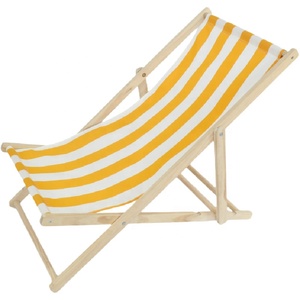 Chaise longue de piscine réglable en <span class=keywords><strong>toile</strong></span> pour extérieur, avec support en bois massif, pliable et portable, idéale pour la détente au soleil et la plage - Product Image 6