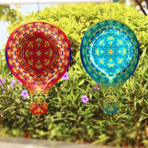 Wholesale Garden Wind Spinner <b>Hot</b> air Ballonn Garden Ornaments 12 Inch Metal Wind 3d Spinner <b>Hot</b> Balloon Shape - Product Image 6