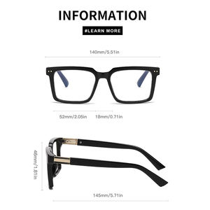 新しいスタイル高品質2026流行のPC素材光フォトクロミック眼鏡フレームブルーライトブロッキングメガネ - Product Image 3