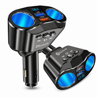 Allume-cigare double avec lecteur MP3 Bluetooth et écran numérique, charge rapide et sécurisée, musique, certifié CE, OEM ODM