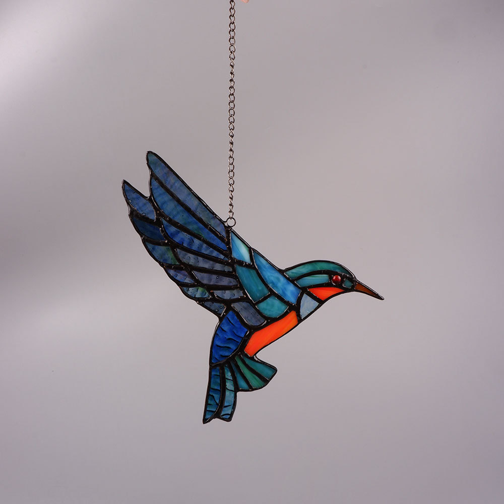 Kolibri-Fensterbehang Aus Buntglas – 2 Stück, Handgefertigt, Sonnenfänger Für Fensterdekoration