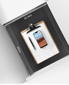 Armoire de classement mobile verrouillable avec roulettes et 3 tiroirs pour espace de travail - Product Image 4
