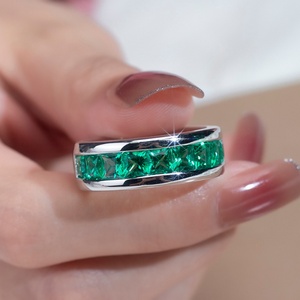 แหวนเงินแท้ 925 ประดับมรกตสังเคราะห์ รุ่น MSR-1182 สำหรับผู้ชาย จาก Messi Jewelry - Product Image 6