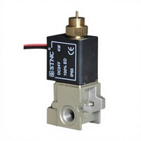 Vanne pneumatique à action directe STNC TG23-06EK-NO 3/2 voies 1/8'' normalement ouverte, corps en aluminium moulé sous pression, câblage avec bobine LED