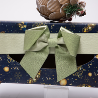 Ruban à nœud avec logo imprimé à l'écran, 100% polyester personnalisé pour arbre de Noël, couronne, décoration de fête, emballage cadeau