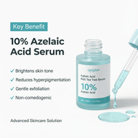 Sérum facial à l'acide azélaïque à 10%, à l'acide kojique et à l'arbre à thé, anti-âge, réducteur de rides, acide hyaluronique hydratant, soin des taches, soins de la peau coréens