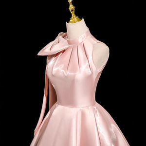 Nouvelle <span class=keywords><strong>Robe</strong></span> de Soirée de Mariage en Satin <span class=keywords><strong>Rose</strong></span> 2026, <span class=keywords><strong>Robe</strong></span> de Cérémonie <span class=keywords><strong>Adulte</strong></span> Élégante et Amincissante pour Banquet, avec Grand Pendentif - Product Image 2
