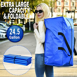 Extra grande capacità impermeabile borse mobili pesanti casa Organizer stoccaggio durevole appeso per <span class=keywords><strong>vestiti</strong></span> borsa compressa - Product Image 4