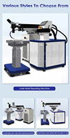 Machine de soudage laser automatique CNC pour la réparation de moules en acier, soudeuses à points fibre YAG 200W 400W 500W avec rotation